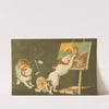 Cats and Canvas by Kobayashi Kiyochika