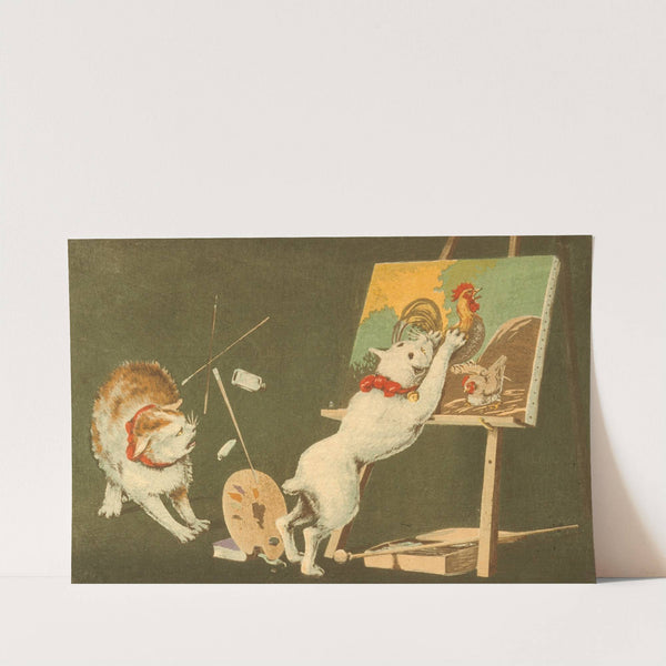 Cats and Canvas by Kobayashi Kiyochika