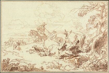 Cattle and Sheep with Shepherds and Shepherdess — size preview