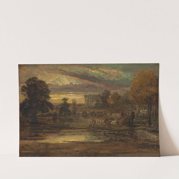 Cattle at a Pool at Sunrise by James Ward