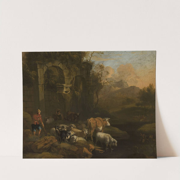 Cattle at the waterhole by Michiel Carree