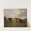 Cattle at the waterhole (after 1850) by Constant Troyon