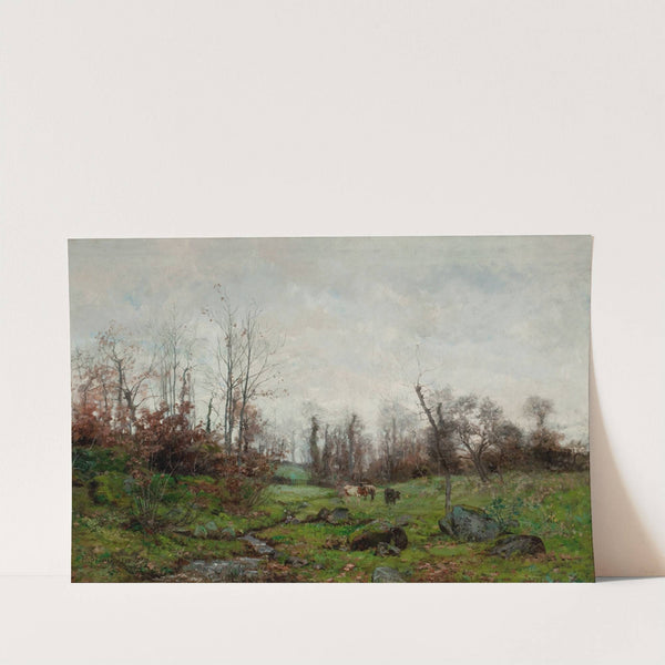 Cattle by a Stream, Pont Aven, Brittany by Frank C. Penfold