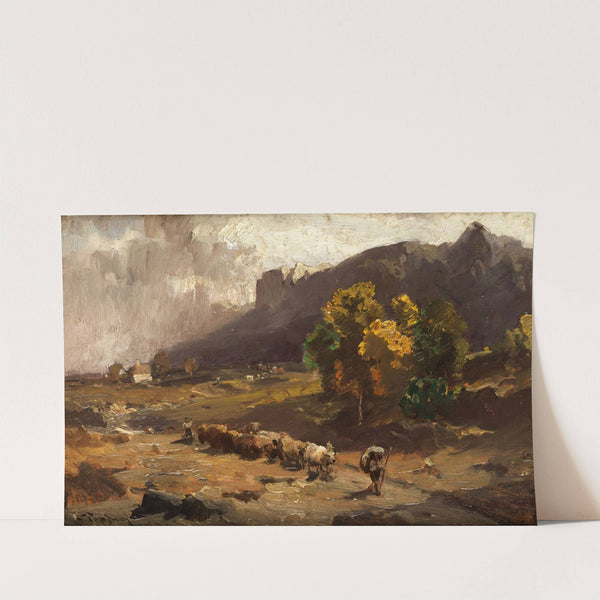 Cattle drive at Bolzano by Josef Wopfner