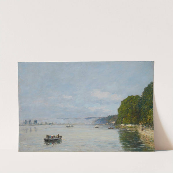 Caudebec-en-Caux, Bateaux sur la Seine (1889) by Eugène Boudin
