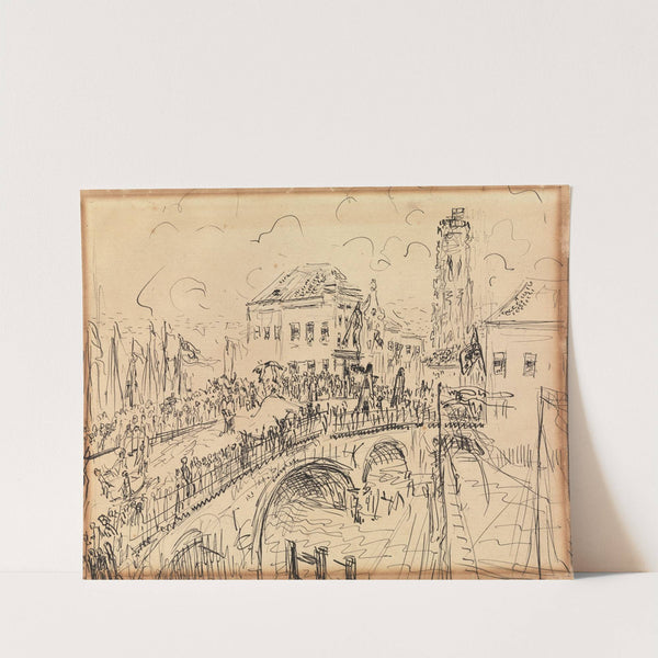 Cavalcade on Hoogbrug in Mechelen – Opsinjoorke (1911) by Rik Wouters