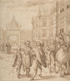 Cavaliers in a City Square
