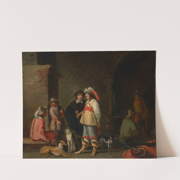 Cavaliers in a guardroom interior by Anthonie Palamedesz.
