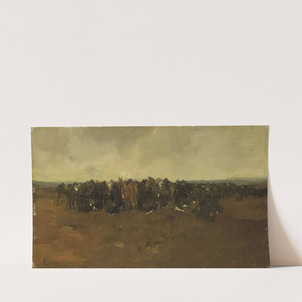 Cavalry at Repose (1880 - 1890) by George Hendrik Breitner
