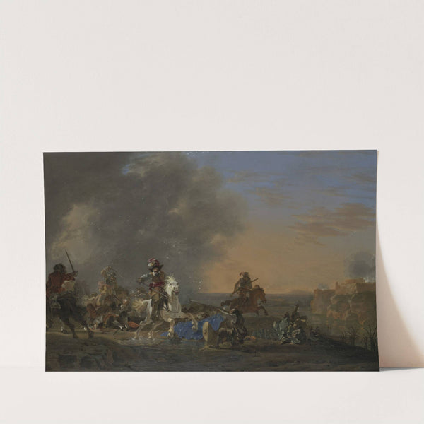 Cavalry Attack at Sunset by Jan Asselijn