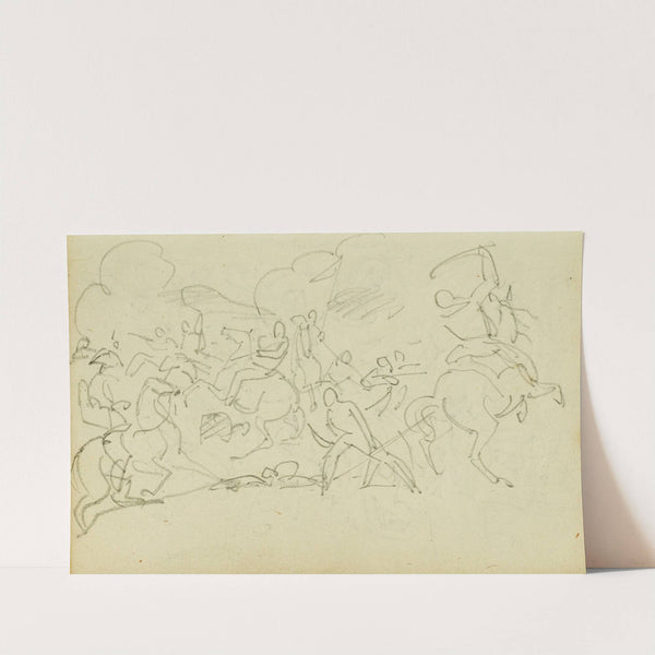 Cavalry battle by Théodore Géricault