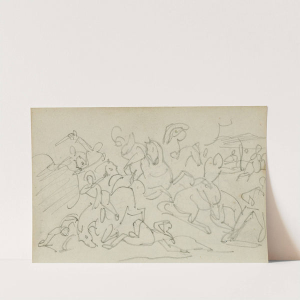 Cavalry battle by Théodore Géricault