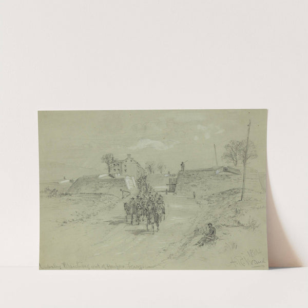 Cavalry marching out of Harpers Ferry by Alfred Rudolph Waud