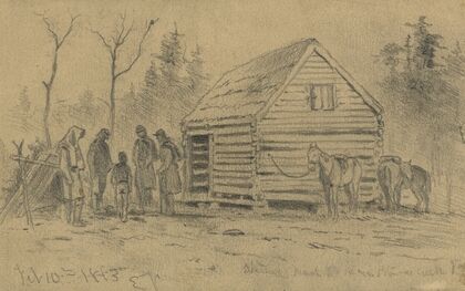 Cavalry outpost, near Potomac Creek. Daybreak on a cold morning