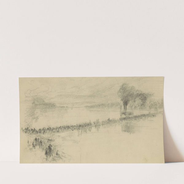 Cavalry riding across a pontoon bridge (1860-1865) by Alfred Rudolph Waud