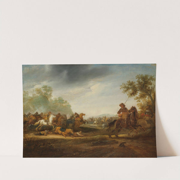 Cavalry Skirmish by A. van Hoef