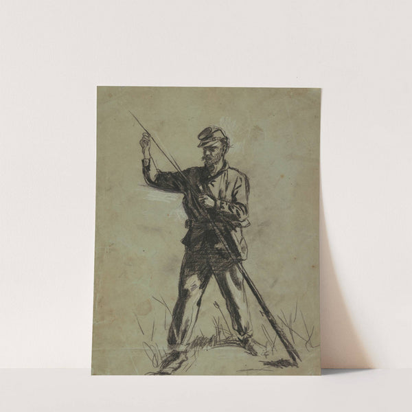 Cavalry Soldier Loading a Rifle by Winslow Homer