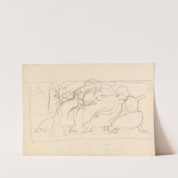 Cave of the Golden Calf; Study for Decorative Panel, Worshippers by Spencer Frederick Gore