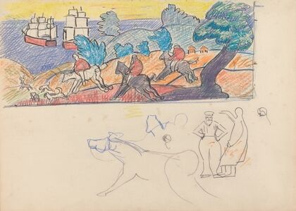 Cave of the Golden Calf; Study for Deer Hunting Mural