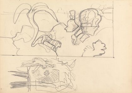 Cave of the Golden Calf; Tree House, Design for Panels with Animals