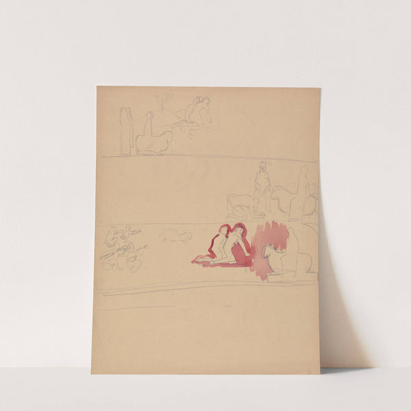 Cave of the Golden Calf; Worshippers and Calf by Spencer Frederick Gore