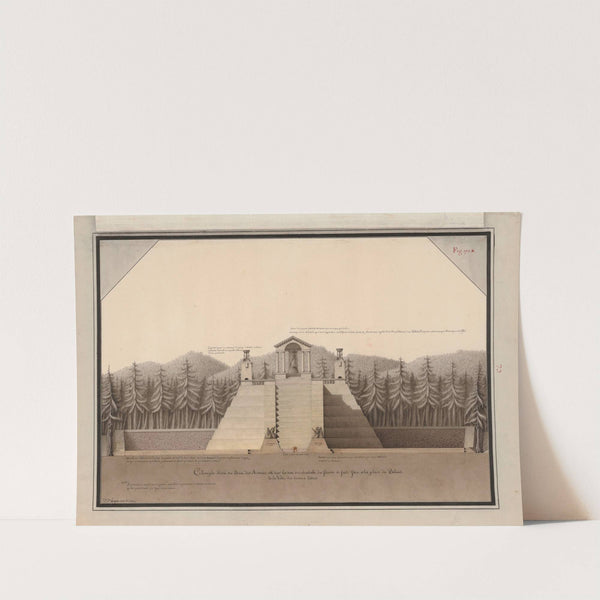 Ce temple dédié au Dieu des Armées, est sur la rive occidentale du fleuve et fait face a la place du palais de la ville des bonnes lettres (1777-1825) by Jean Jacques Lequeu