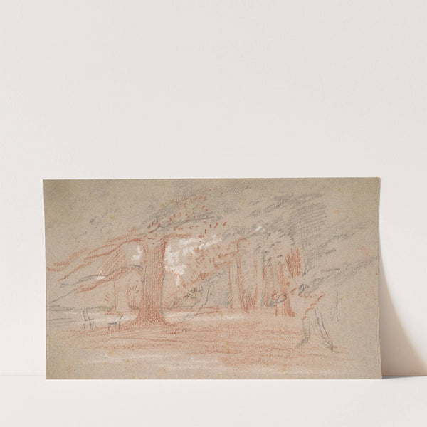 Cedar Trees in a Park (1840–70) by George Richmond