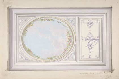 Ceiling Design for the ‘Petit Salon’ of the Duchess of Newcastle, Hôtel Hope