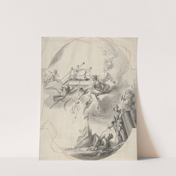Ceiling Design with the Mystical Wine Press (ca. 1750) by Johann Georg Dieffenbrunner