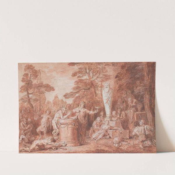 Celebration in honor of the god Pan by Claude Gillot