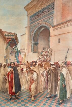 Celebration Outside The mosque Of Sidi Boumediene, tlemcen