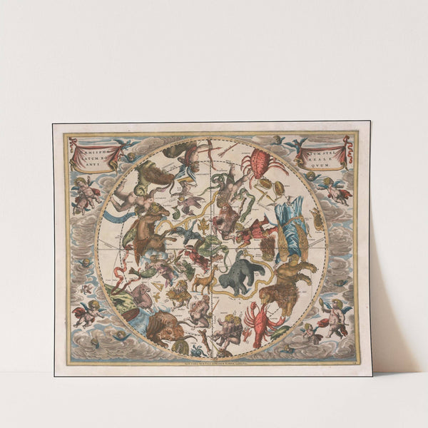 celestial map – Haemisphaerium Stellatum Boreale Antiquum (1660) by Andreas Cellarius