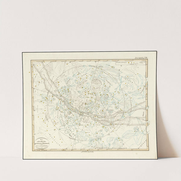 Celestial map of the Northern Hemisphere (1840) by Adolf Stieler
