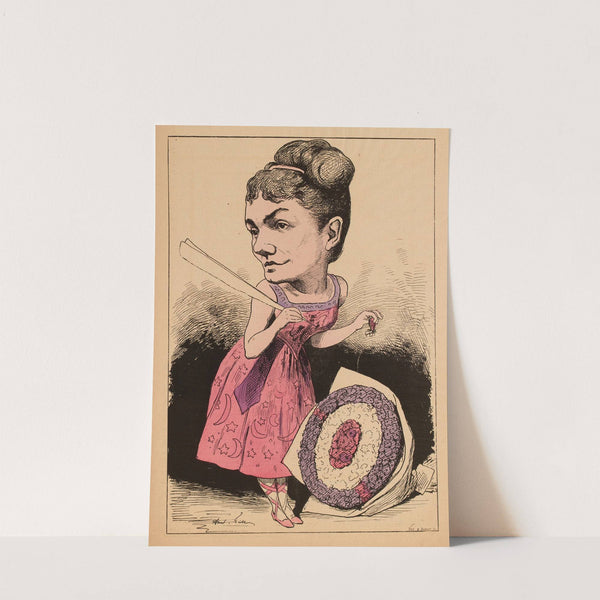 Céline Chaumont, La Cigale (Variétés), par Gill (1877) by André Gill