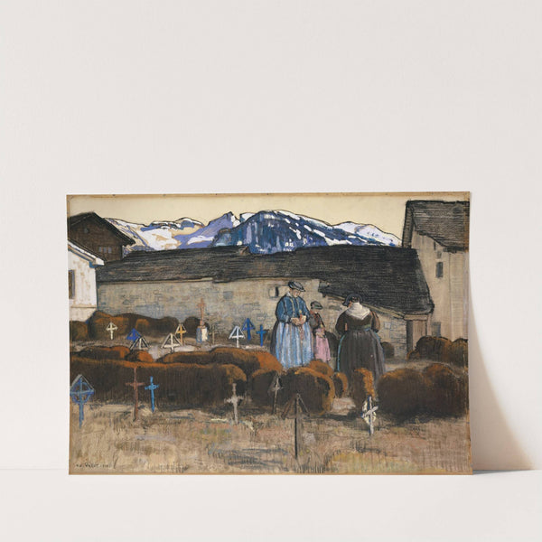Cemetery in the Valais by Edouard Vallet
