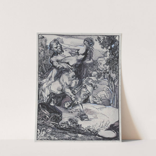 Centaur abducting a woman by Johannes Josephus Aarts