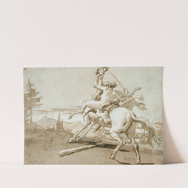 Centaur Arrested in Flight, a Female Faun on His Back (circa 1759-1791) by Giovanni Domenico Tiepolo