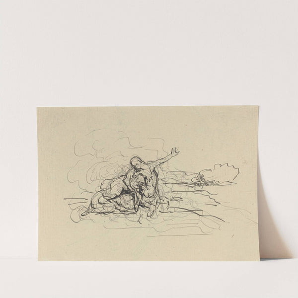 Centaur Carrying Off a Woman by Honoré Daumier