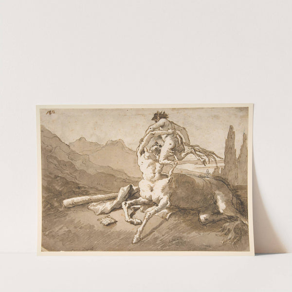 Centaur Holding Up a Youthful Satyr by Giovanni Domenico Tiepolo