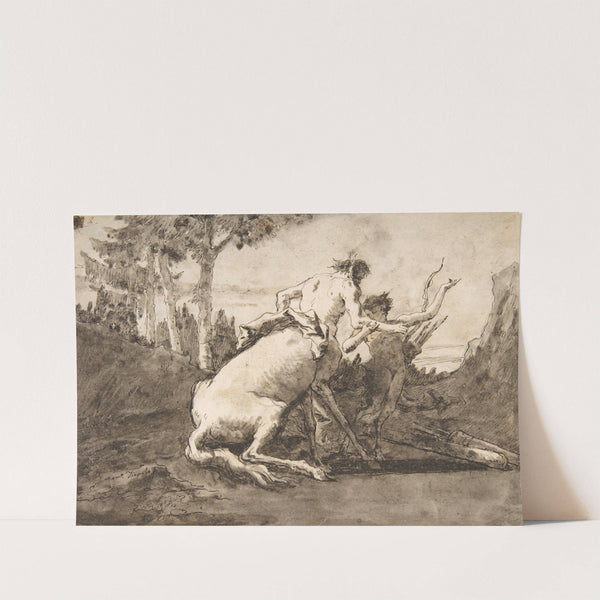 Centaur with a Young Satyr (1727–1804) by Giovanni Domenico Tiepolo