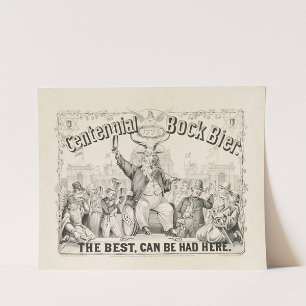 Centennial Bock Bier; The best can be had here (1876) by Currier & Ives.