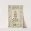Central design of basin in stand with designs of birds and large snake. by Michael Angelo Pergolesi