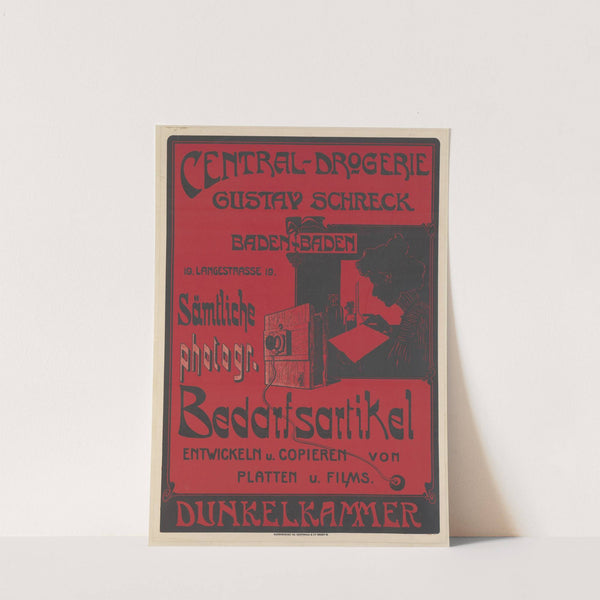 Central-Drogerie Gustav Schreck, Baden-Baden. Sämtliche Photogr. Bedarfsartikel (1900) by Kunstanstalt Ad. Odenwald & Cie