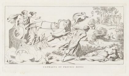 Cephalus et Procris Mors