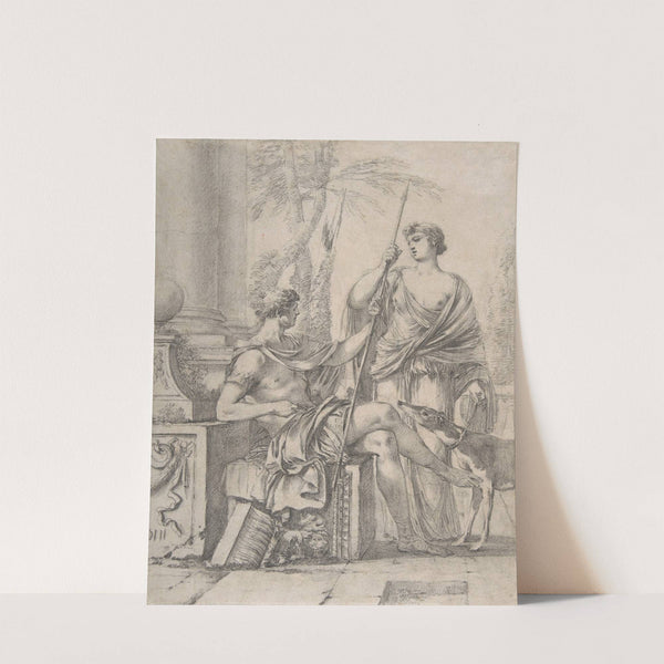 Cephalus Receiving the Spear and Hound from Procris by Laurent de la Hyre