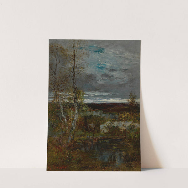 Cerf À La Mare (Fontainebleau) by Gustave Courbet