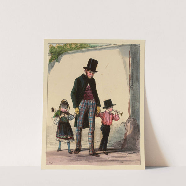 C’est bien drôle que ma femme devait diner chez Maman Coquardeau et que je n’y trouve que les petits. c’est bien drô (1840) by Paul Gavarni