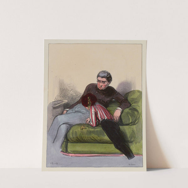 Cette madame de Lieusaint est-elle bête puisque je suis Charles Dubourg et que tu es mon papa, tu ne pourrais pas t’a (1838-1840) by Paul Gavarni