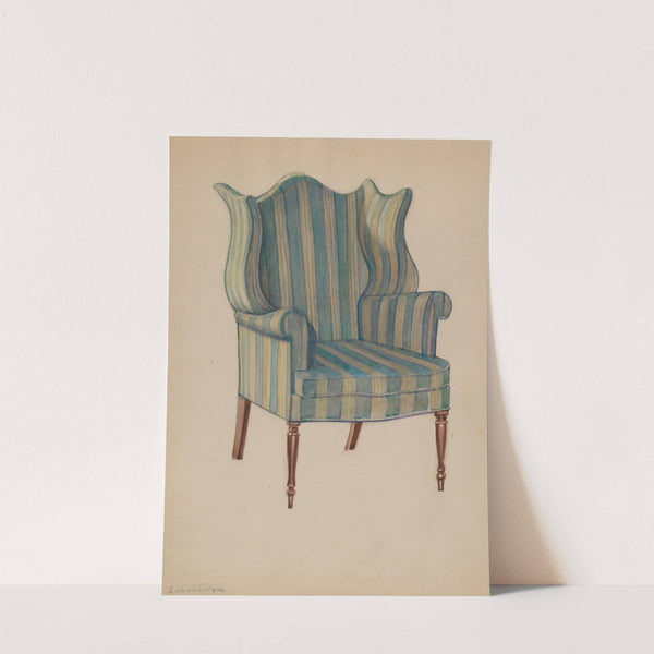 Chair, Wing, Turned Front Legs by George Loughridge