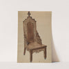 Chair with Carved Grape Leaf Decoration and Gothic Top by Robert Stewart